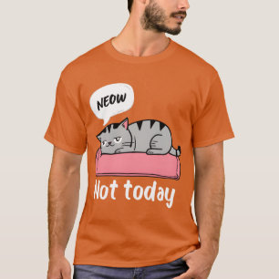 Camiseta Gato Engraçado E Preguiçoso Para Gato Mãe Amante D