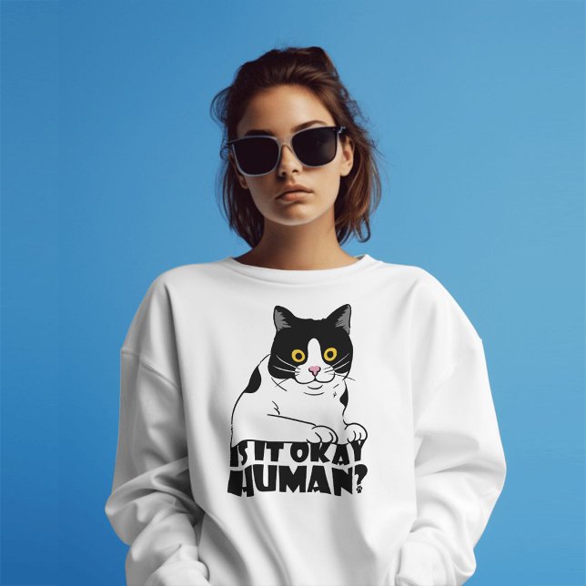 Camiseta Gato Engraçado: Está Tudo Bem, Humano? (Criador carregado)