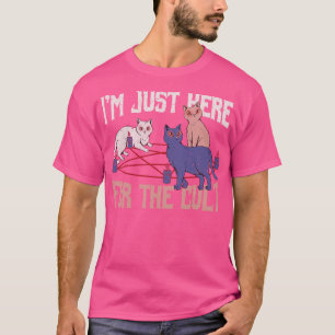 Camiseta Gato Engraçado Estou Aqui Para O Presente De Ocult