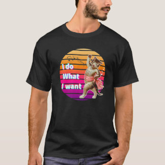 Camiseta Gato Engraçado Eu Faço O Que Quero Com Meu Gato
