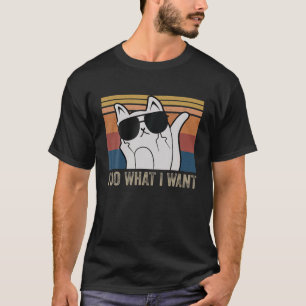 Camiseta Gato Engraçado Eu Faço O Que Quero Com Meu Prese