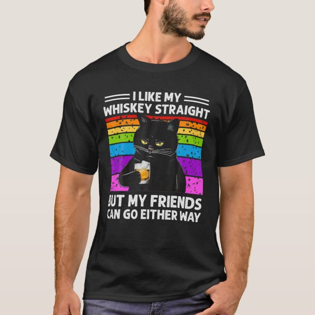 Camiseta Gato Engraçado Eu Gosto Do Meu Orgulho LGBTQ Do He (Frente)