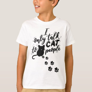 Camiseta Gato Engraçado Eu Só Falo Com Pessoas De Gato