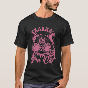 Camiseta Gato Engraçado Fofinho Amante de Gato é Carma