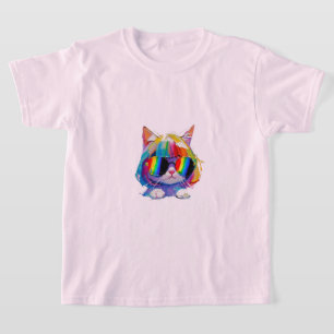Camiseta Gato Engraçado Fofo Smol (Pintura Nº 5)