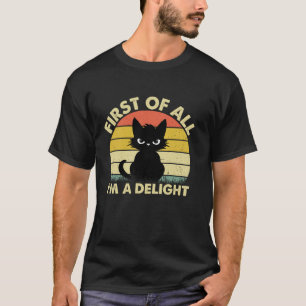 Camiseta Gato Engraçado Gráfico Sarcástico Antes de Mais Na