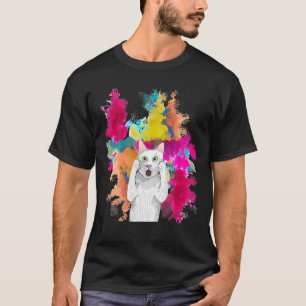 Camiseta Gato Engraçado, Incrível, Aquarela, Gato Lover Te