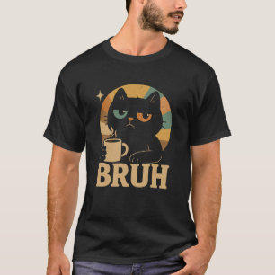Camiseta Gato Engraçado Irmão Adorador de Bruh Irmãos Legai