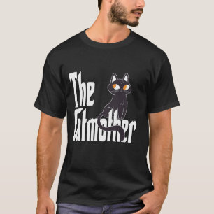 Camiseta Gato Engraçado Mãe Catmãe Gato Negro Gato Mãe Gati
