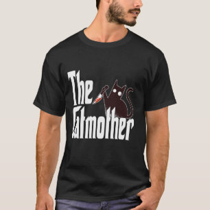 Camiseta Gato Engraçado Mãe Catmama Gato Negro Louco Kit Mã
