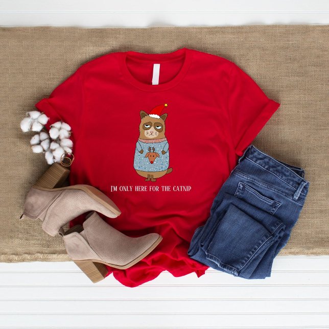 Camiseta Gato Engraçado Mãe Natal (Criador carregado)