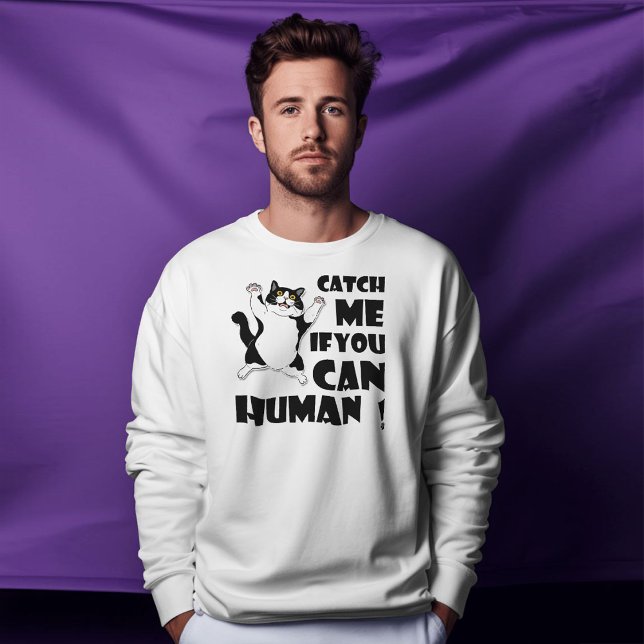 Camiseta Gato Engraçado: Me Pegue Se Puder (Criador carregado)