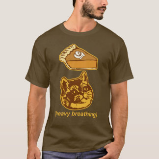 Camiseta Gato engraçado Meme da respiração pesada do tarte