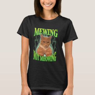 Camiseta Gato engraçado meme miando Gato engraçado fofo mia