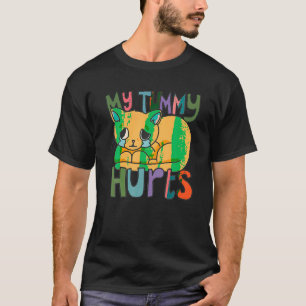 Camiseta Gato Engraçado Meu Tummy Magoa Gato Chorando Camis