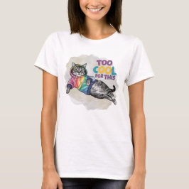 Camiseta Gato engraçado muito Legal para isso
