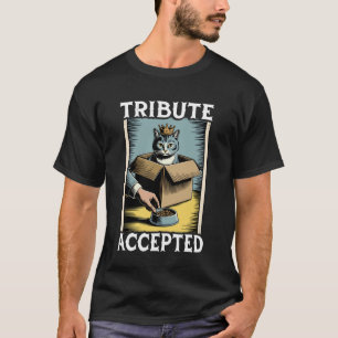 Camiseta Gato Engraçado na Caixa Tributo Aceito Amante de G