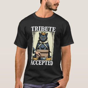 Camiseta Gato engraçado na caixa Tributo Aceito Amante de G