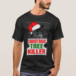 Camiseta Gato Engraçado Na Prisão Gato Preso Cadeia Natal T