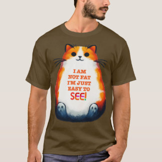 Camiseta Gato Engraçado Não Sou Gordo, Sou Fácil De Ver