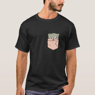 Camiseta Gato Engraçado no Bolso - Gatinho no Bolso - Amant
