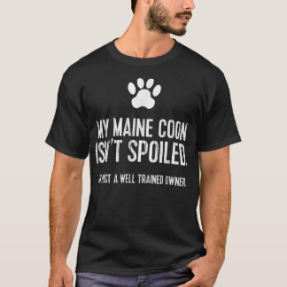 Camiseta Gato Engraçado O meu casulo de Maine não é mimado 