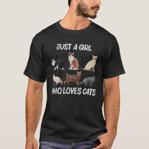 Camiseta Gato Engraçado Para Raparigas Filhos Gato De Gato