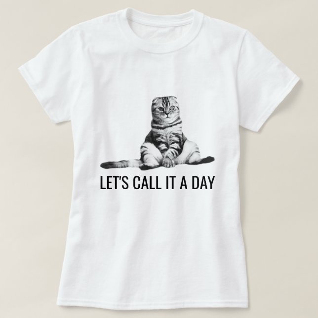 Camiseta Gato engraçado personalizável (Frente do Design)