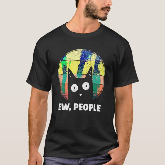 Camiseta Gato Engraçado Pessoas De Gato Feliz Amantes De Ga (Frente)