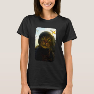 Camiseta Gato Engraçado Piloto de Avião de Combate Kitty Se