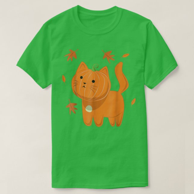 Camiseta Gato Engraçado Pumpkin Halloween 2022 Jack O Lante (Frente do Design)