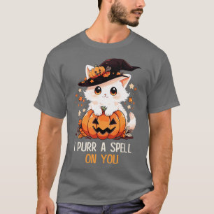 Camiseta Gato Engraçado Pun Witch Spell Gráfico Homens Cria