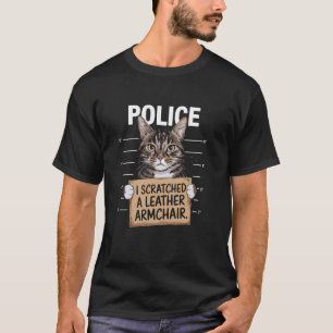 Camiseta Gato engraçado que risquei Poltrona Foto Feline Pe