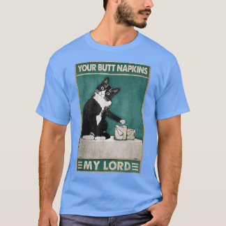 Camiseta Gato Engraçado Seu Bumbum Nápoles Meu Lorde Toilet