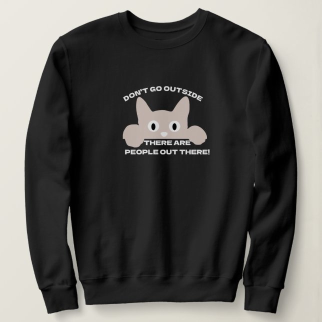 Camiseta Gato Engraçado - Slogan de Gato Pessoas! (Frente do Design)