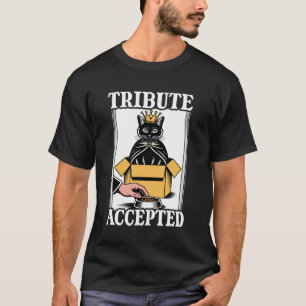 Camiseta Gato Engraçado Tigela de Comida Caixa Tributo Acei