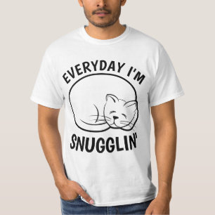 Camiseta GATO ENGRAÇADO - TODOS OS DIAS ESTOU A FAZER T-Shi