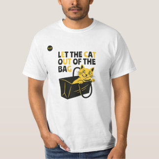 Camiseta Gato Engraçado Trocadilho | Deixar o Gato Sair da