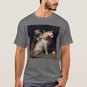 Camiseta Gato Engraçado Unicórnio Flor para Mulheres Homens