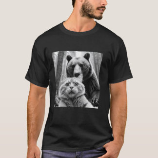 Camiseta Gato Engraçado Urso A Última Selfie