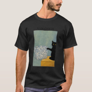 Camiseta Gato engraçado Van Gogh Meme Sem Versão de Gelo 18