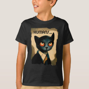 Camiseta Gato Entediado Por Humanos Arte Para T-Shirt Gat