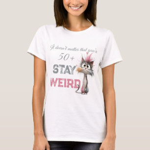 Camiseta Gato Envelhecendo Divertido 50 Mais