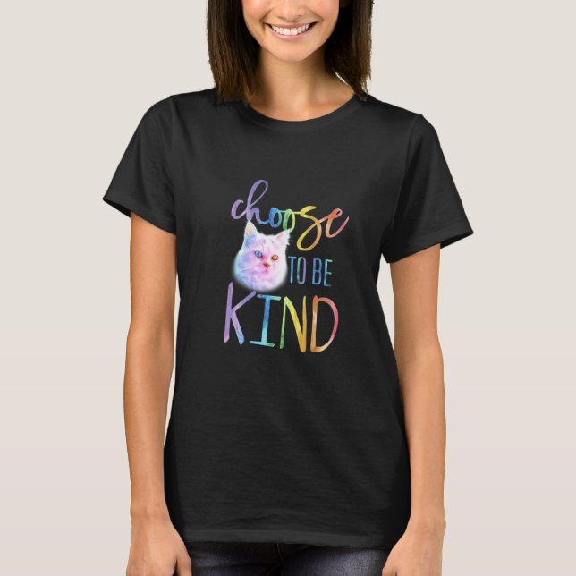 Camiseta Gato  Escolha Ser Gentil (Frente)