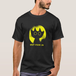 Camiseta Gato Escuridão Ele Gato