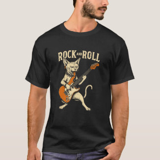 Camiseta Gato Esfinge Legal Tocando Violão Engraçado