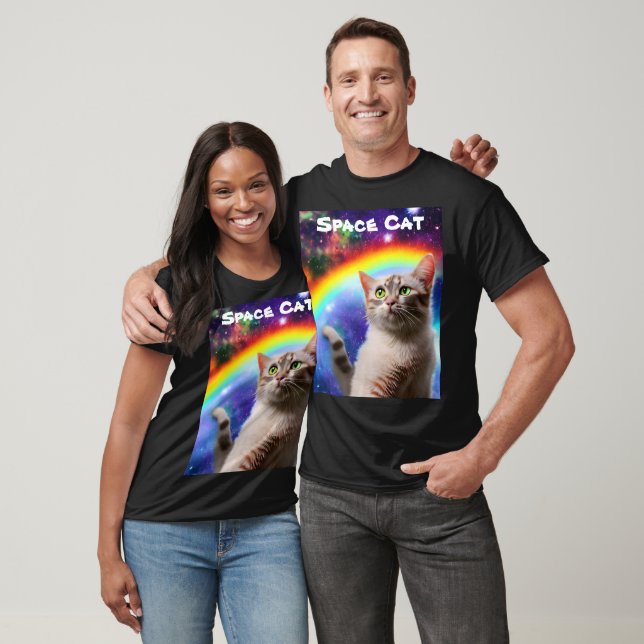 Camiseta Gato Espacial (Unissex)