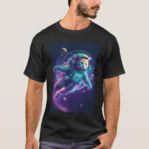 Camiseta Gato Espacial Astronauta Catstronaut para Gato Grá