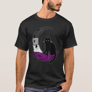 Camiseta Gato Espacial da Lua Assexual Festival Gay LGBT Or