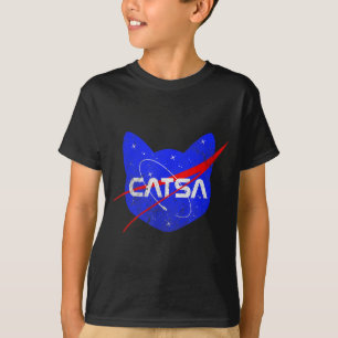 Camiseta Gato Espacial Universo Engraçado Catsa